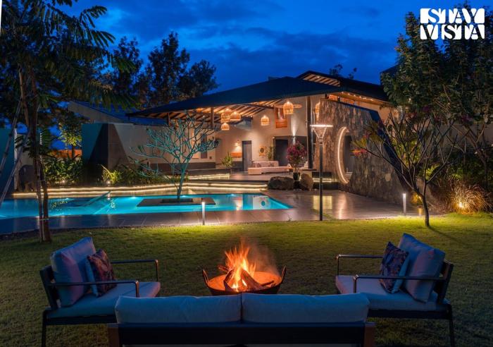 StayVista at Prana Zen House with Pool and BBQ