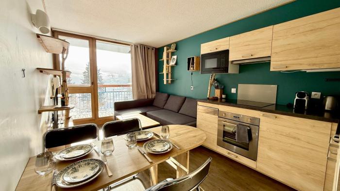 La Perdrix Blanche Appartement moderne Ski aux pieds - Vue panoramique et chambre séparée - 4 pers - Arcs 2000