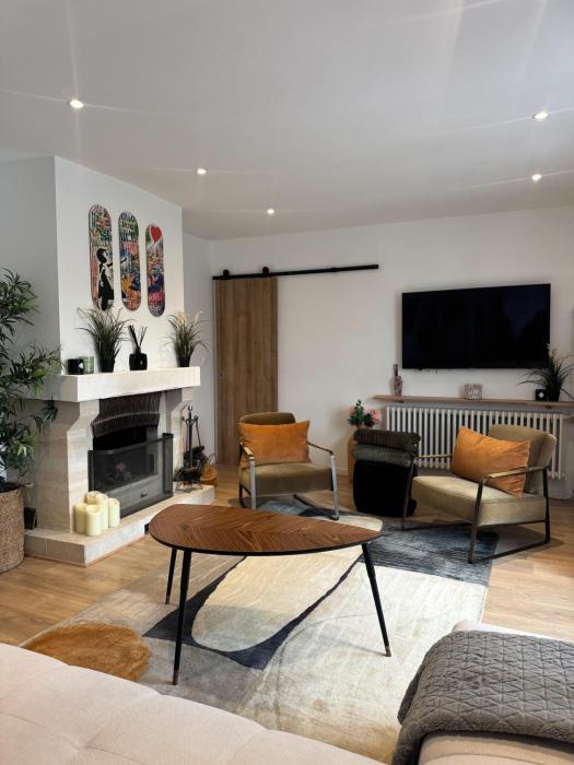 Maison à la campagne avec piscine chauffée proche Deauville