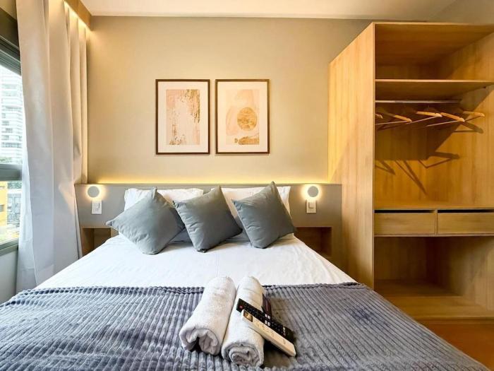 Apê Moderno c Ar + Vista – Próx. Allianz Parque