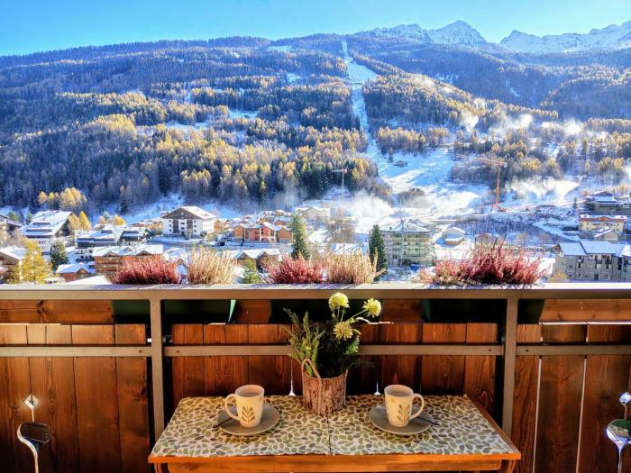 Mansarda fronte piste Aprica con vista panoramica