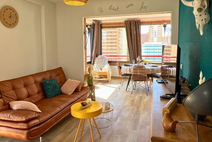 Stylish flat swimming pool parking near the beach