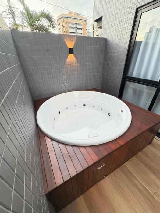 Melhores Flats - Jacuzzi privativa, beira-mar