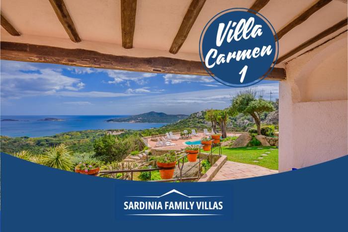 Sardinia Family Villas - Villa Carmen with sea view and pool