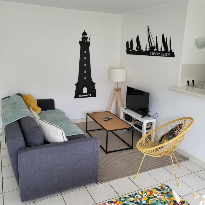 "Les écrins", Grand T2 lumineux en bord de mer avec son jardin privé!