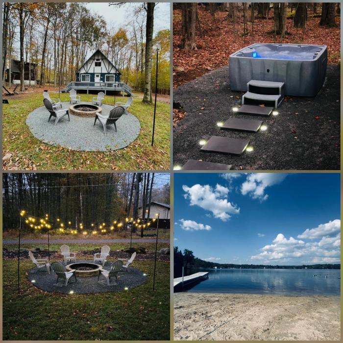 Home in Arrowhead Lake Pocono PA - Lake Access, Hot Tub, Fire Pit, and Amenities Included