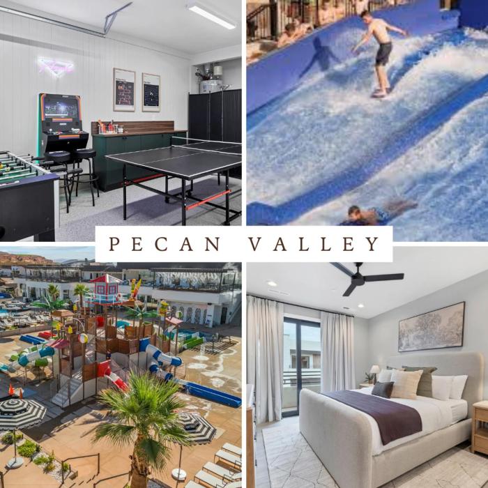 Modern 3BR Pecan Valley Townhome, Arcade, Hot Tub, Free EV Outlet, Near Zion National Park