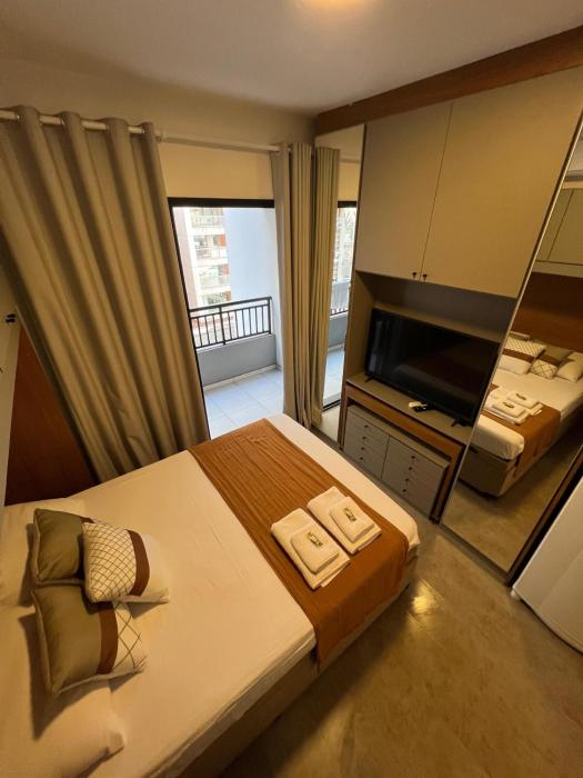 Studio 509 - Seu refúgio urbano no coração de SP - Wifi, Vaga, Academia, Lavanderia, Mercado e Rooftop