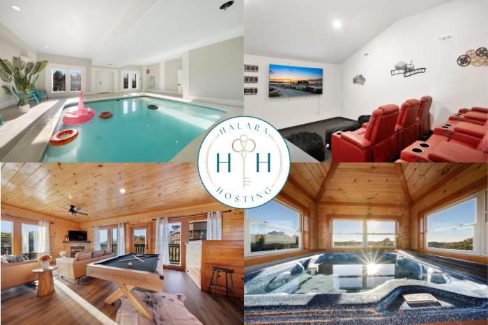 Exclusive Attraction Ticket Prices! Mtn View Cabin with Indoor Pool, Theater Rm, Near Lake