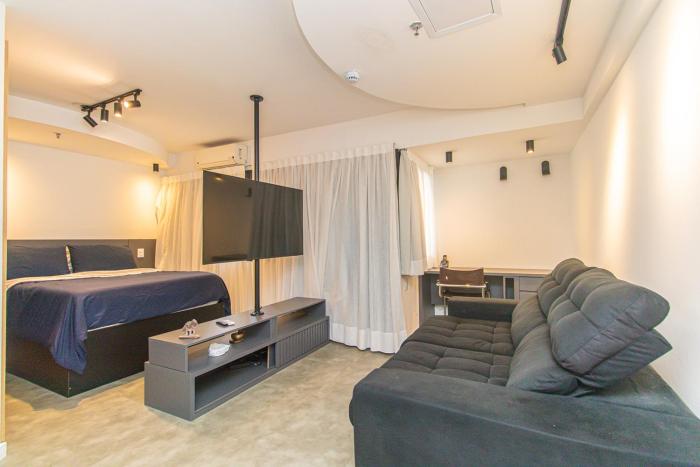 Flat no Brooklin com Academia e Estacionamento