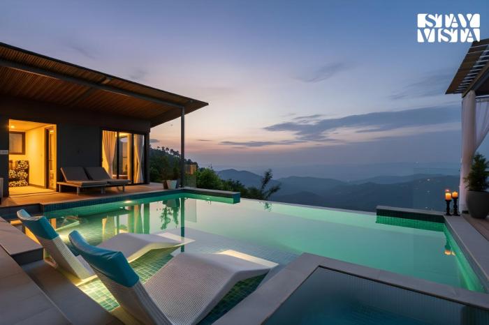 StayVista at Savara with Heated Infinity Pool and Jacuzzi