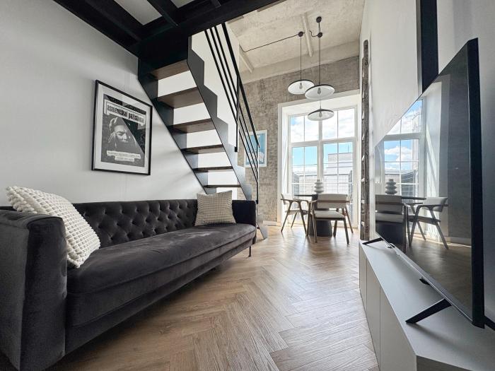 Stylish Radio City Loft in Kaunas Center with Rooftop Terrace