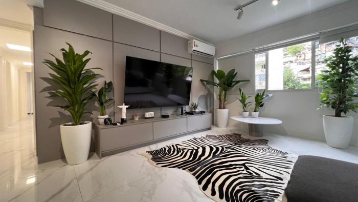 Apartamento à 1 min da praia com linda vista cultural e 4 quartos !