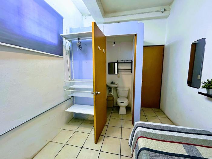 Habitación con baño privado para 1 persona cerca del ESTADIO AZTECA-BANORTE
