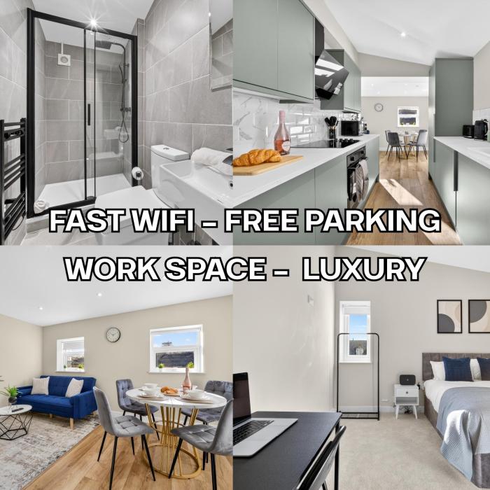 2BR - Fast Wi-Fi - Work Space - Free Parking
