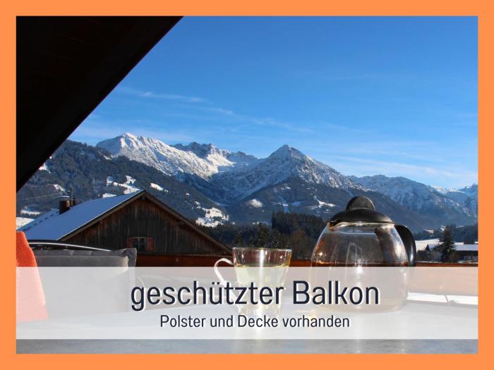 Biohof Burger, 3 sonnige Fewo, alle mit Balkon, Spielzimmer, Grillhütte, 7 km vor Oberstdorf
