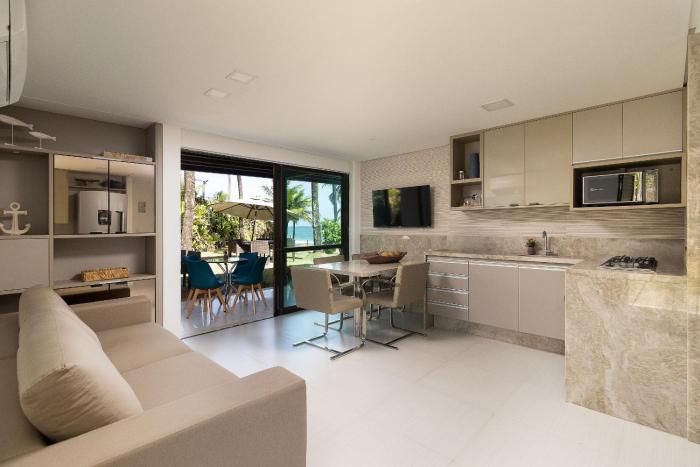 Bangalô pé na areia em Resort Muro Alto