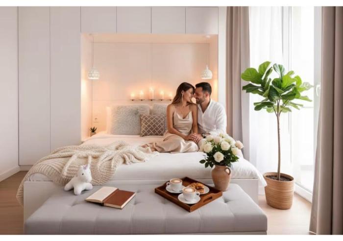 White Heaven - Stylish 9th-Floor Apartment with City Views