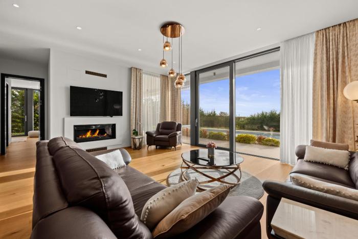 Villa Miracle for 5 persons near Novigrad with wellness area, 50 m2 heated pool, sea view & kids playground