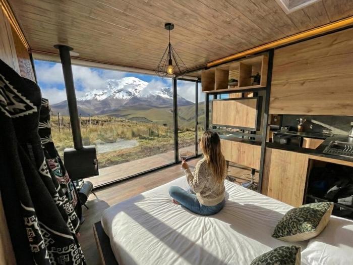 Tiny house, comfort and peace facing Chimborazo