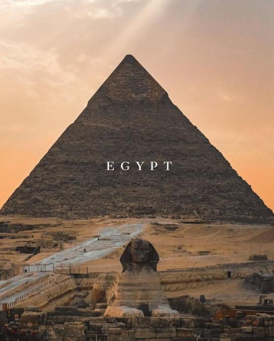 night pyramids view in