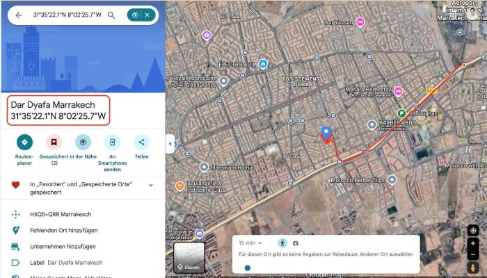 Dar Dyafa in Marrakech 5 minutes from the Airport