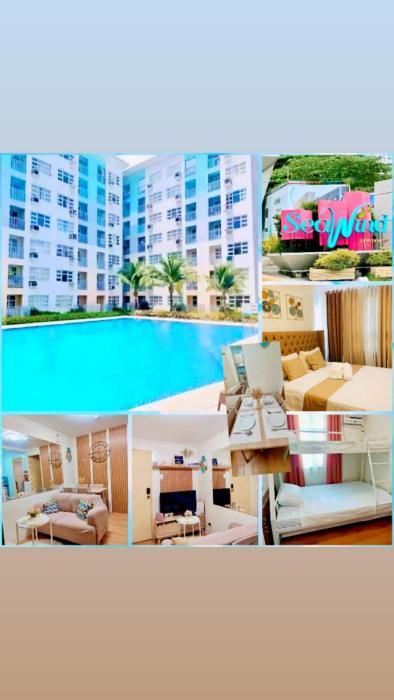 Cozy 2BR Seabreeze Suites Stunning Pool View, Near the Airport & Samal Island