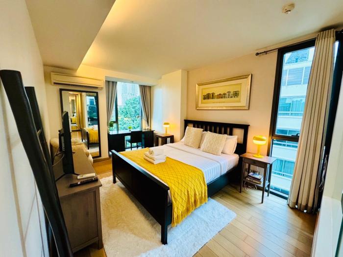 Cozy Spacious 1BR 3pax GardenView, 700m BTS ThongLo, Samitivej, SKV49, Fast wifi