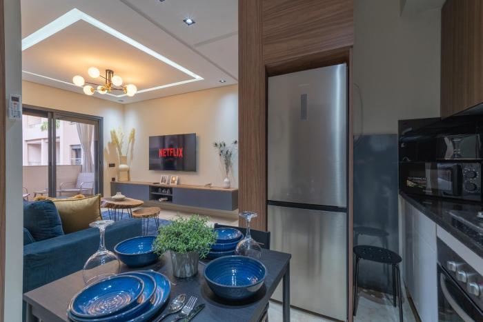 Appartement Chic M Avenue, Balcon, Piscine, Parking Wi-Fi Haut Débit Marrakech