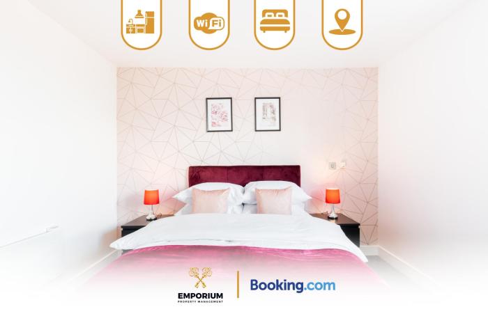 Cutlass Spacious 2BDR Apt By Emporium Property Management Short Lets & Serviced Accommodation Birmingham With Free parking & Free WiFi