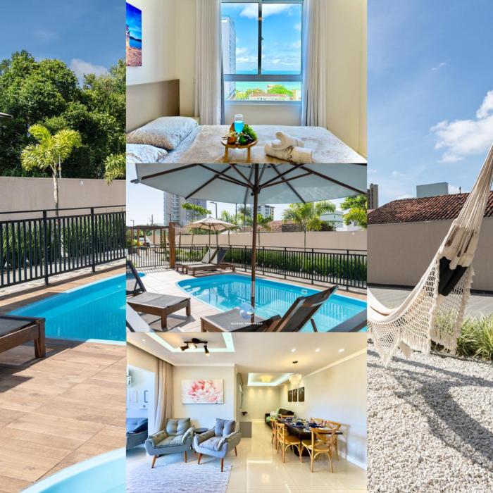 Apto Bal Picarras 150M PRAIA com PISICNA, Cozinha completa, sacada com CHURRASQUEIRA privativa, Wi Fi, PORTARIA 24h,vaga privativa de GARAGEM