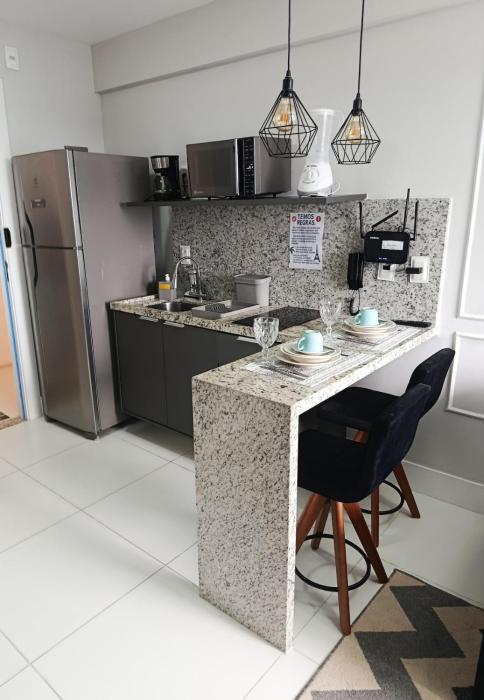 Studio aconchegante com vista para o mar de Itapuã