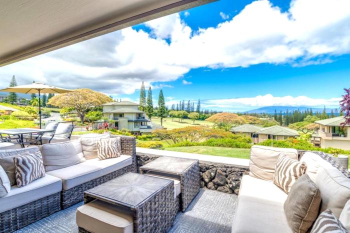 Kapalua Golf Villas 4 FREE Rental Cars KBM Resorts Large Bedrooms 4 Units 6 Bedrooms ML-2414