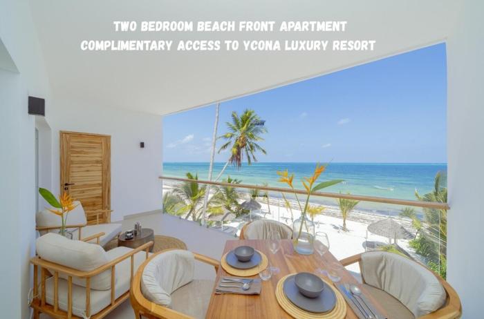 Two Bedroom Beach Front Apartment with pool