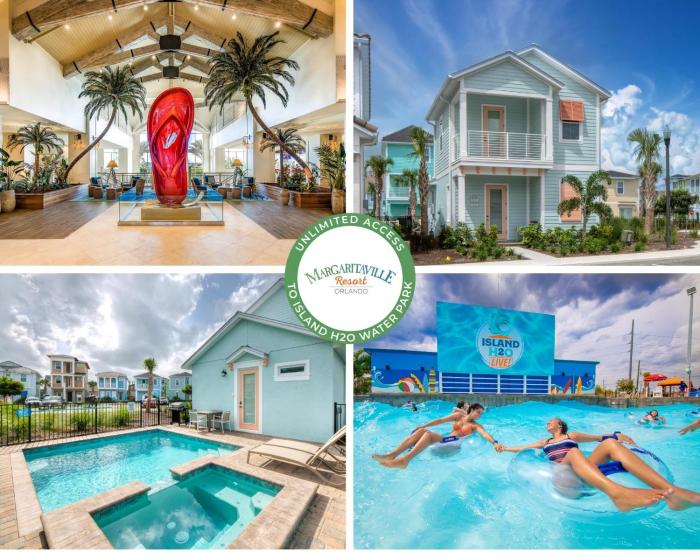 Chat Eau Champagne Cottage With Private Pool Near Disney With Margaritaville Resort & Island H2O Access - 8030Kd
