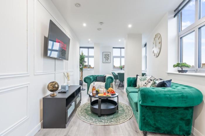 The Viridian Vault Leicester, City Centre Apartment, Free WiFi, Netflix, Parking