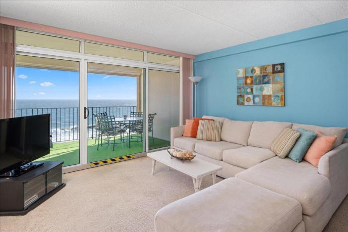 Wonderful Ocean Views From This 2 Bedroom English Towers Condo with Indoor Pool!