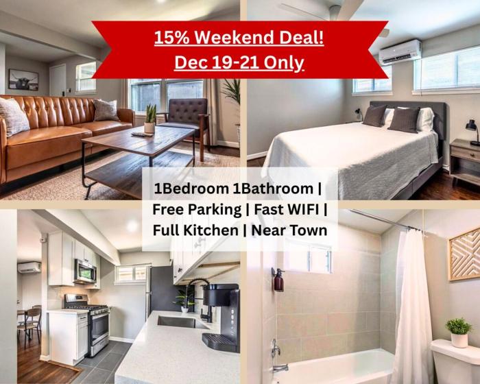 10 Percent Off, 1BR Apt Near Rice University- 1