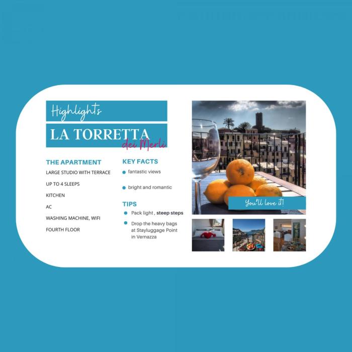 La Torretta dei Merli Studio with Unique Views