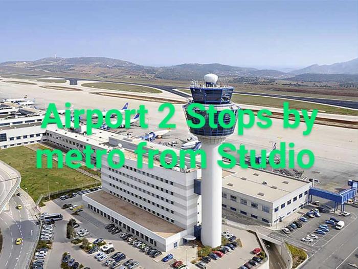 NEAR AIRPORT & METRO,STUDIO IS AT THE "Peania-Kantza" METRO STATION