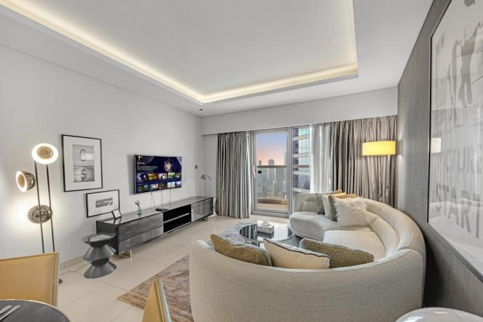 Burj Khalifa View - Luxurious 1BHK in Business Bay