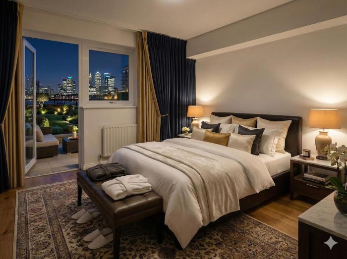 2BR Waterside Flat Parking WiFi Garden & DLR Nearby