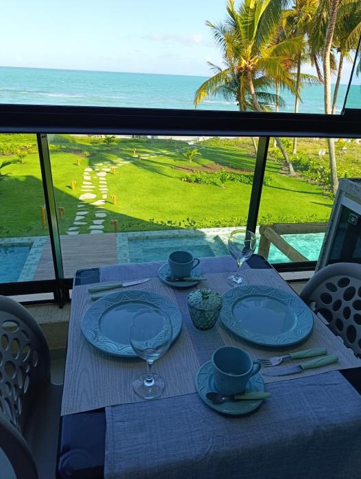 Lanai Beach residence Flat frente mar pé na Areia