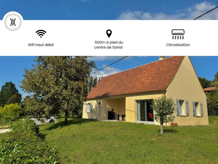 Maison de plain-pied, avec climatisation, à 700 M du centre de Sarlat
