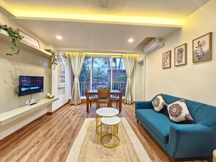 Modern Elegance - 1BHK Serviced Apartment in Arpora