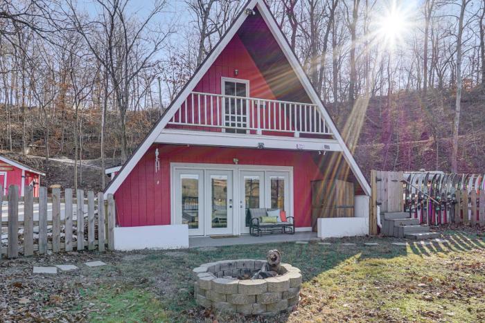 Steps to Shared Dock Lake of the Ozarks A-Frame!
