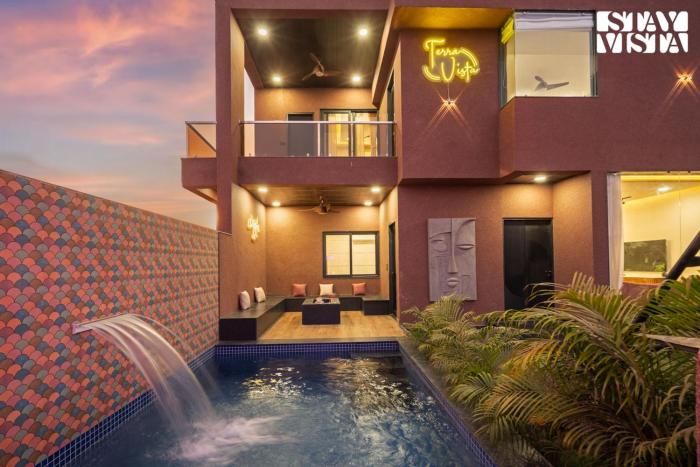 StayVista at Terra Vista with Pool, Lawn, BBQ