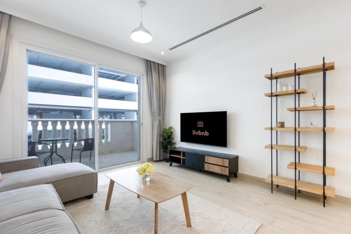 Livbnb-Stylish 1B with Spacious Balcony in JVC