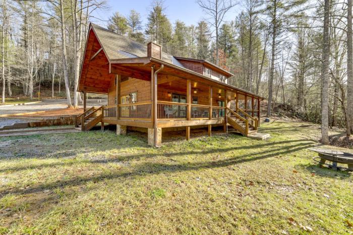 Riverfront Cabin with Mtn Views in Robbinsville