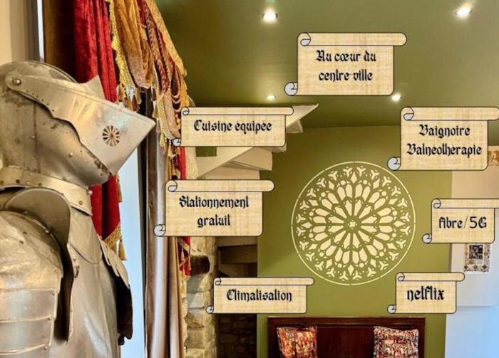 Logement à thème médiéval avec balneo